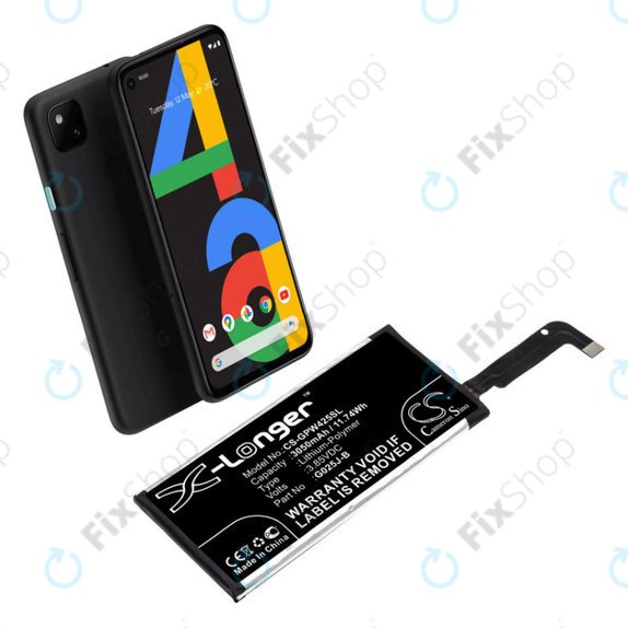 Батерия за Google Pixel 4a 4G, 3050mAh, Li-Pol, 3.85 V, G025J-B, HQ