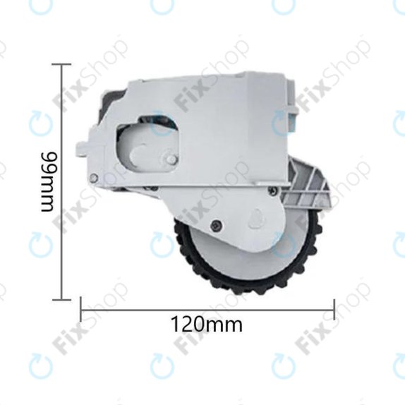 Колело с мотор за Xiaomi Dreame F9, Mi Robot Vacuum Mop (Mijia 1C), 2 Pro+ (Mijia 1T), десен, Right, бял, White