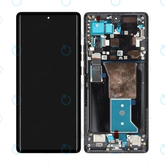 дисплей за Motorola Edge 40 Pro, Тъчскрийн и рамка, 5D68C21986, Interstellar Black, Genuine Service Pack