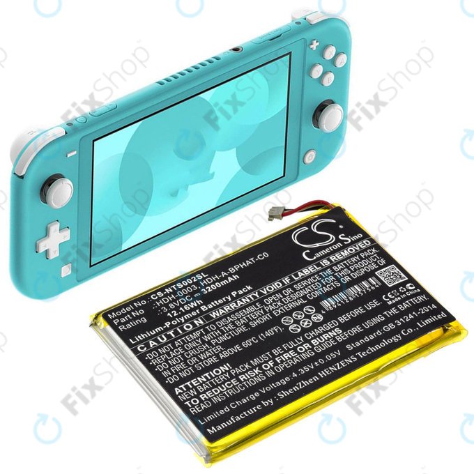 Батерия за Nintendo Switch Lite, 3200mAh, Li-Pol, 3.8 V, HDH-A-BPHAT-C0, HQ