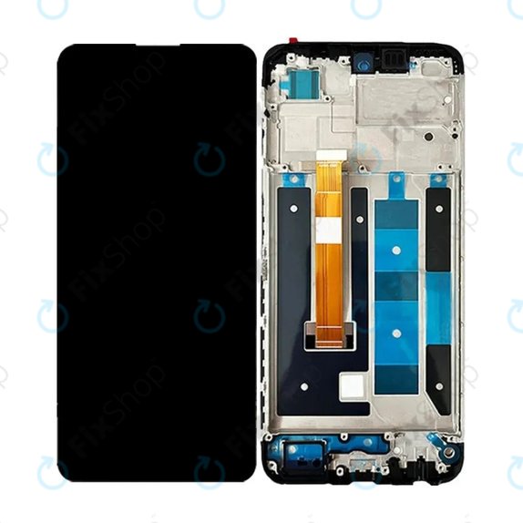 дисплей за Realme C55, Тъчскрийн и рамка, черен, Black, TFT