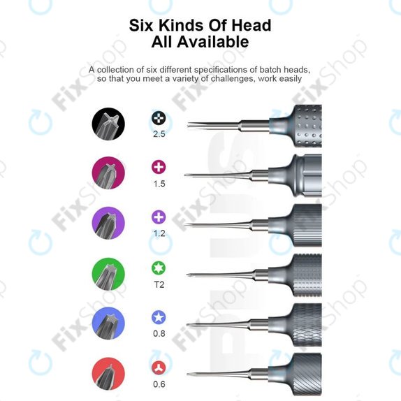 Комплект отвертки Torx, Tri-Point, Cross - 6 броя, Mechanic KING KONG+