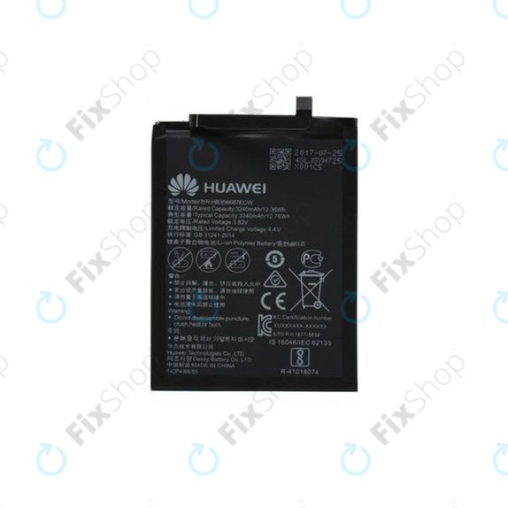 Батерия за Huawei Mate 10 Lite, Honor 7X, Nova 2 Plus, P Smart Plus (Nova 3i), P30 Lite, P30 Lite 2020, HB356687ECW, 3240mAh, 24022598, 24022698, 24022872, Genuine Service Pack