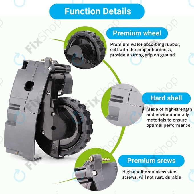 Колело с мотор за iRobot Roomba 500, 600, 700, 800, 900-series, ляв, Left