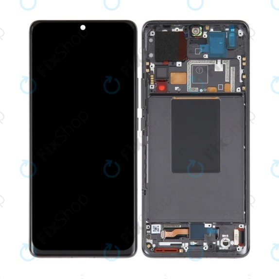 дисплей OLED за Xiaomi 12 Pro 2201122C 2201122G, Тъчскрийн и рамка, черен, Black