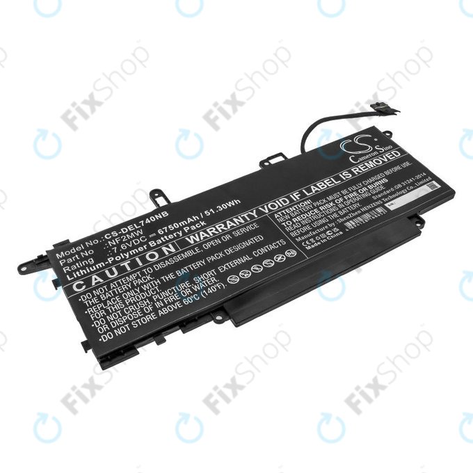 Батерия за Dell Latitude 7310 2-in-1, 7400 2-in-1, 6750mAh, Li-Pol, 7.6V, NF2MW, HQ