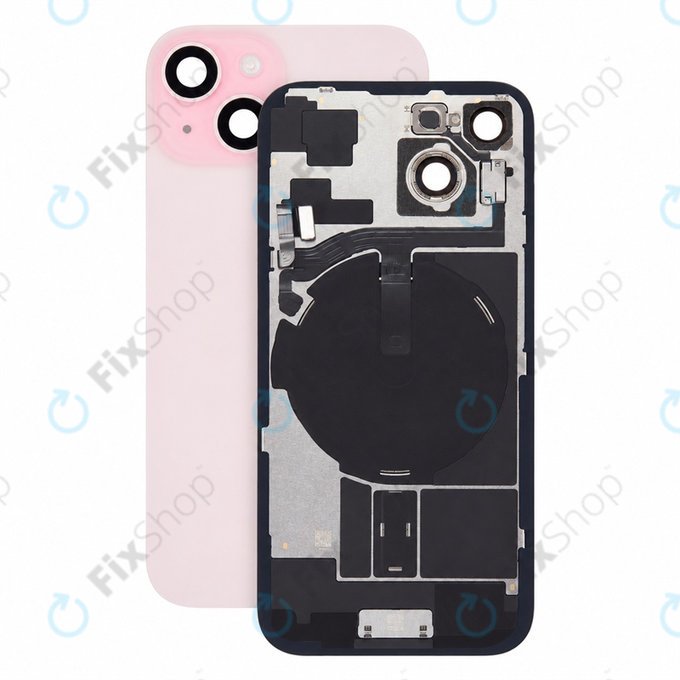 Стъкло на задния капак за iPhone 15, Pink, Pulled A