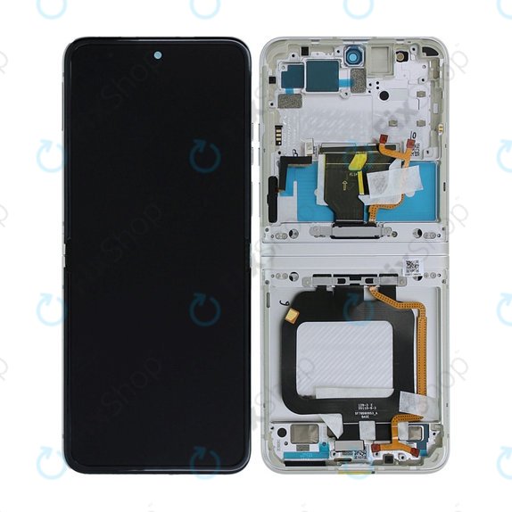 дисплей за Motorola Razr 40, Тъчскрийн и рамка, 5D68C22835, Vanilla Cream, Genuine Service Pack