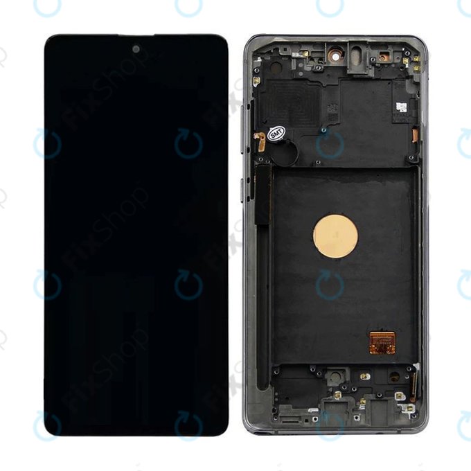 Дисплей OLED за Samsung Note 10 Lite N770F, Aura Black, Тъчскрийн с рамка