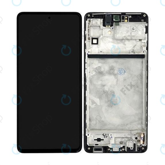 дисплей за Samsung M53 5G M536B, Тъчскрийн и рамка, черен, Black, TFT