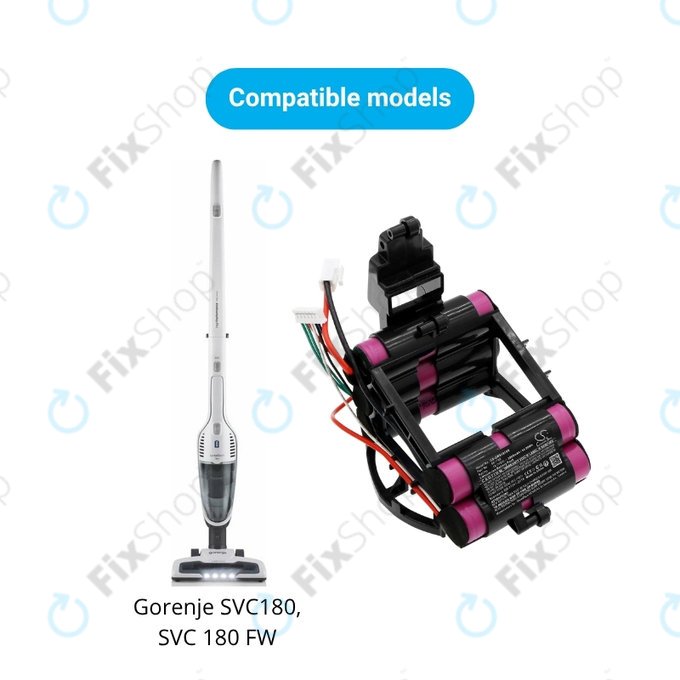 Батерия за Gorenje SVC-series, 861789, Li-Ion 18.0V 3000mAh, HQ