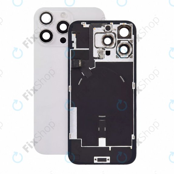 Стъкло на задния капак за iPhone 16 Pro Max, White Titanium, Pulled A
