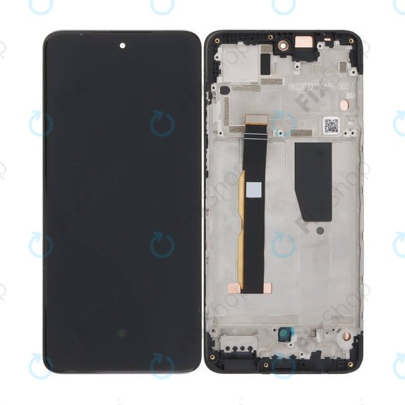 Дисплей за Motorola Moto G84 XT2347, Black, Тъчскрийн с рамка