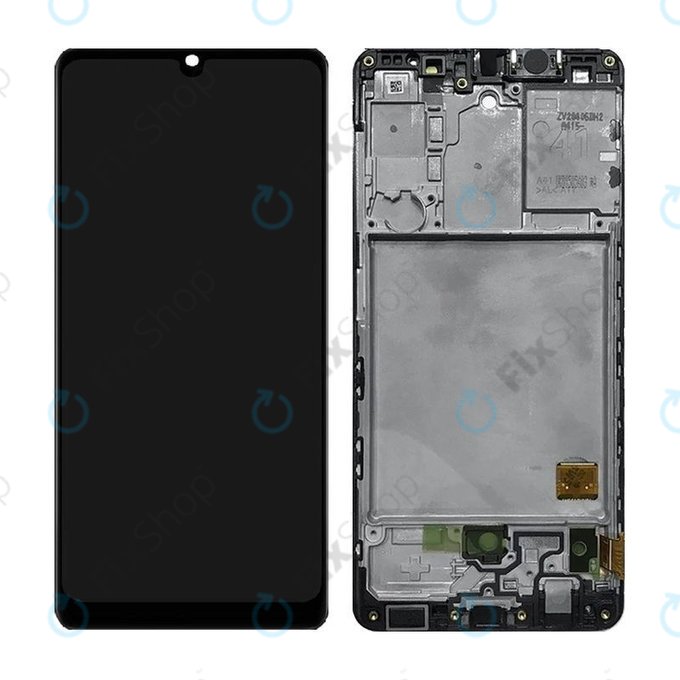 дисплей за Samsung A41 A415F, Тъчскрийн и рамка, Prism Crush Black, TFT