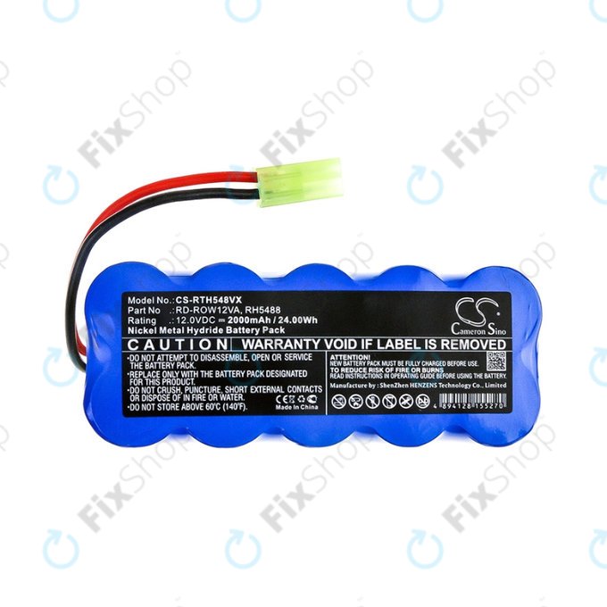 Батерия за Rowenta Air Force Compact RH, RS-series, Tefal TY-series, RD-ROW12VA, RH5488, Ni-MH 12V 2000mAh, HQ