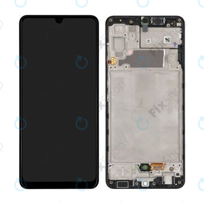 дисплей за Samsung A32 A325F, Тъчскрийн и рамка, GH82-25566A, GH82-25579A, Awesome Black, Genuine Service Pack