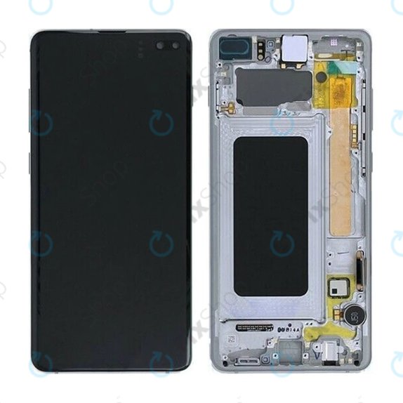 дисплей за Samsung S10 Plus G975F, Тъчскрийн и рамка, Prism Black, TFT