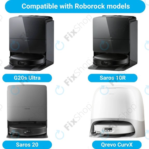 Комплект резервни части за Roborock G20s Ultra, Saros 10R, 20 (2x Основна четка, 4x Филтър, 4x Странична четка, 8x Моп кърпа, 4x Торба за прах)