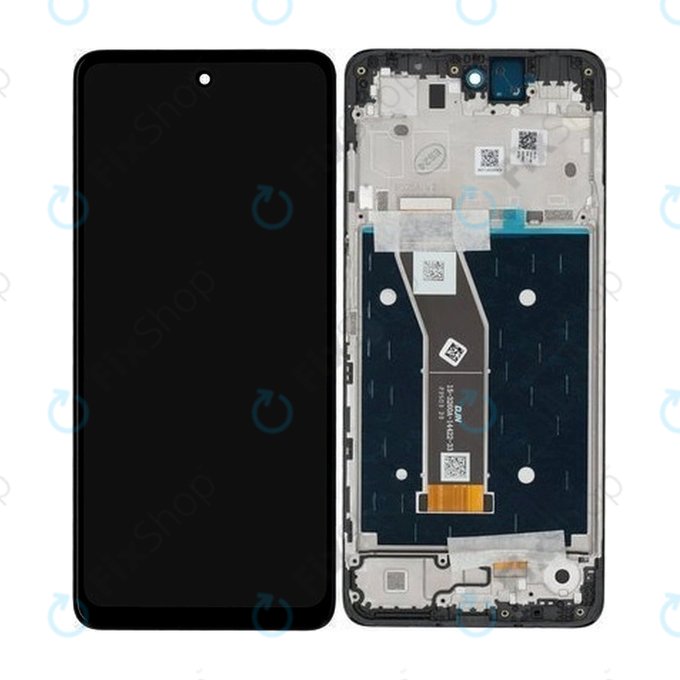 дисплей за Motorola Moto G24 G24 Power, Тъчскрийн и рамка, 5D68C23810, черен, Black, Genuine Service Pack