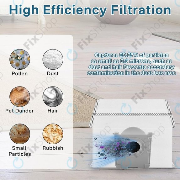 Торбичка за прах, 4 бр. за Ecovacs Deebot T30c, T50-series, T80-series, X8-series, X9 Pro-series