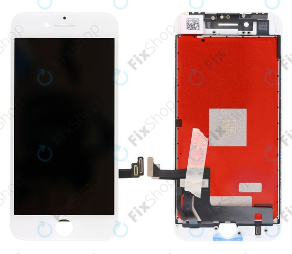 Дисплей за iPhone 8, SE (2020), SE (2022), White, Тъчскрийн с рамка