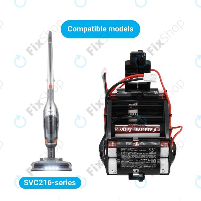 Батерия за Gorenje SVC-series, 861790, Li-Ion 22.2V 2000mAh, HQ