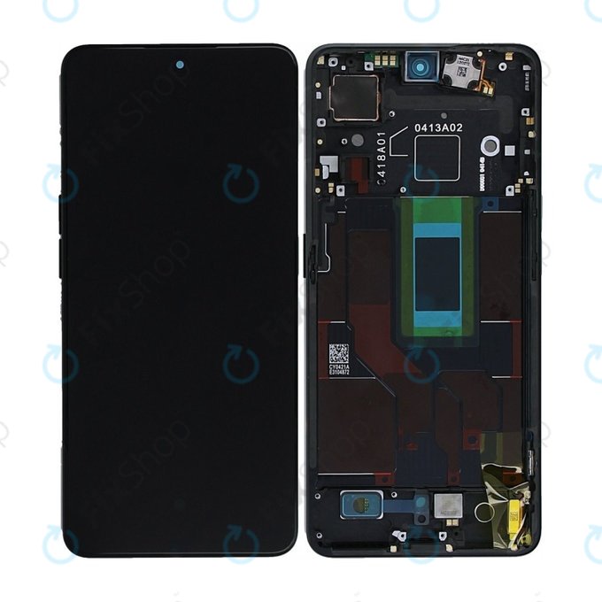 дисплей OLED за Oppo Reno 8 Pro CPH2357, Тъчскрийн и рамка, Glazed Black