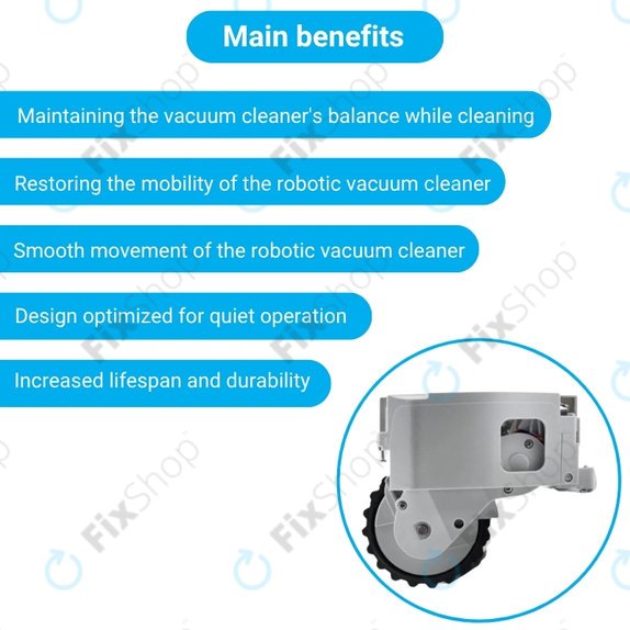Колело с мотор ляво за Xiaomi Mijia 1S, White, Бял