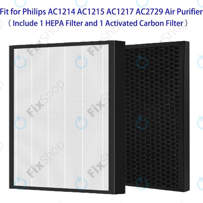 Philips 1000-series, 1000i-series, AC1214, AC1215, AC1217 - Комплект филтри (HEPA + Активен въглен)