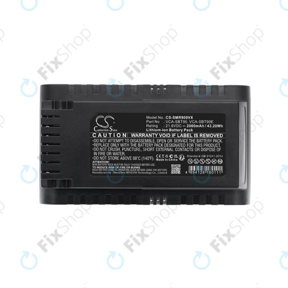 Батерия за Samsung Jet 75, 75 Multi, 75 Premium, VS70, 90, VS9000, VCA-SBT90, VCA-SBT90E, DJ96-00221A, Li-Ion 21.6V 2000mAh, HQ