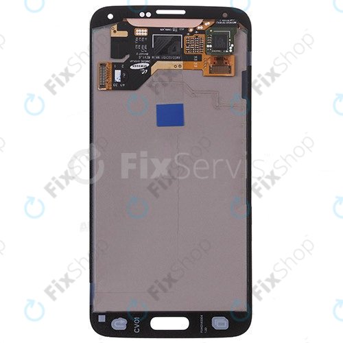 дисплей OLED за Samsung S5 Mini G800F, Тъчскрийн без рамка, GH97-16147A, Charcoal Black, Genuine Service Pack
