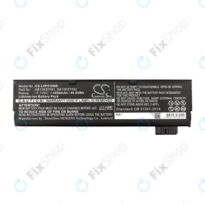 Батерия за Lenovo ThinkPad P51, T470, T570, 4400mAh, Li-Ion, 11.1V, SB10K97581, HQ