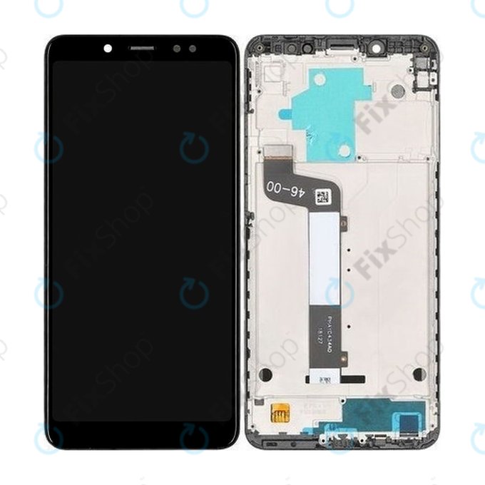 дисплей за Xiaomi Redmi Note 5 Pro, Тъчскрийн и рамка, 560610027033, черен, Black, Genuine Service Pack