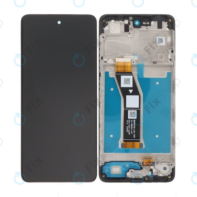 Дисплей за Motorola Moto G04, Black, Тъчскрийн с рамка