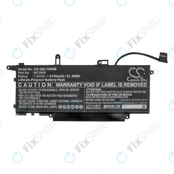 Батерия за Dell Latitude 7310 2-in-1, 7400 2-in-1, 6750mAh, Li-Pol, 7.6V, NF2MW, HQ