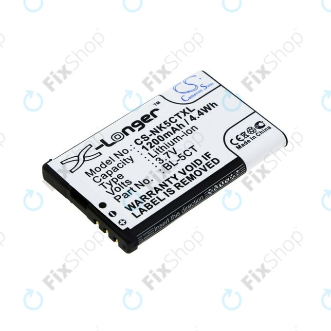 Батерия за Nokia 5220, 5630, 6303, 6700, C5, 1200mAh, Li-Ion, 3.7V, BL-5CT, HQ
