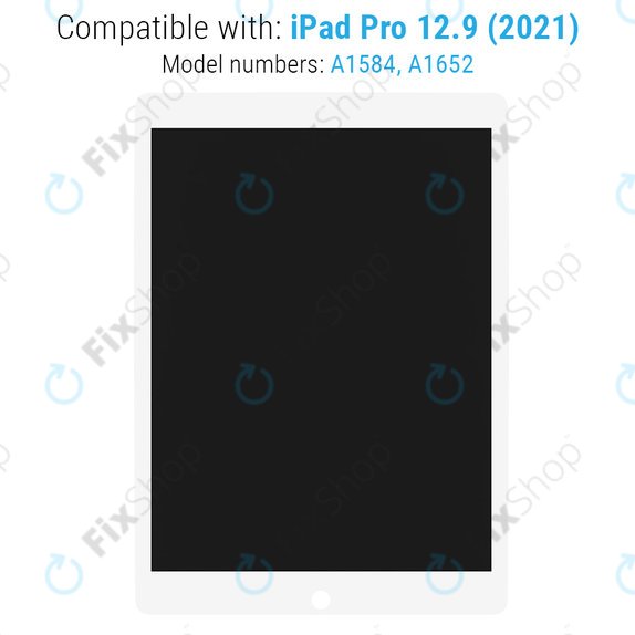 LCD дисплей за iPad Pro 12.9" (1st Gen 2015), White, Тъчскрийн без рамка, Refurbished