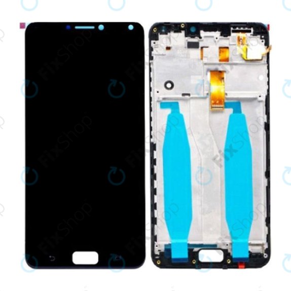 дисплей за Asus Zenfone 4 Max ZC554KL (X00ID), Тъчскрийн и рамка, Deepsea Black, Genuine Service Pack