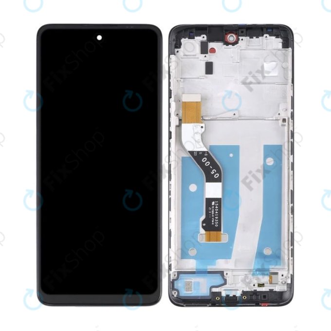 дисплей за Motorola Moto G60s XT2133, Тъчскрийн и рамка, черен, Black, TFT