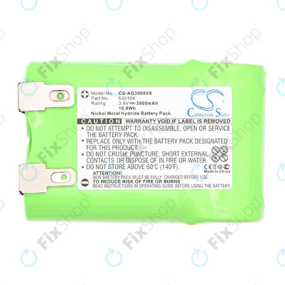 Батерия за AEG Electrolux Junior 3000, 520104, Ni-MH 3.6V 3000mAh, HQ