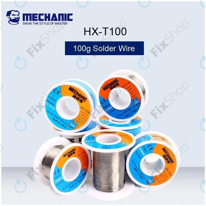Висококачествена поялъчна тел Sn/Pb – 0.5mm, Mechanic HX-T100