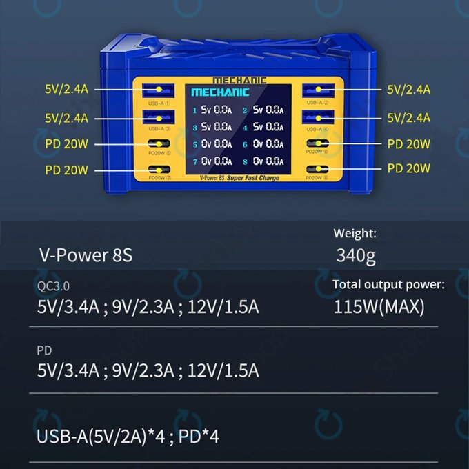 Сервизна зарядна станция, Mechanic V-Power 8S