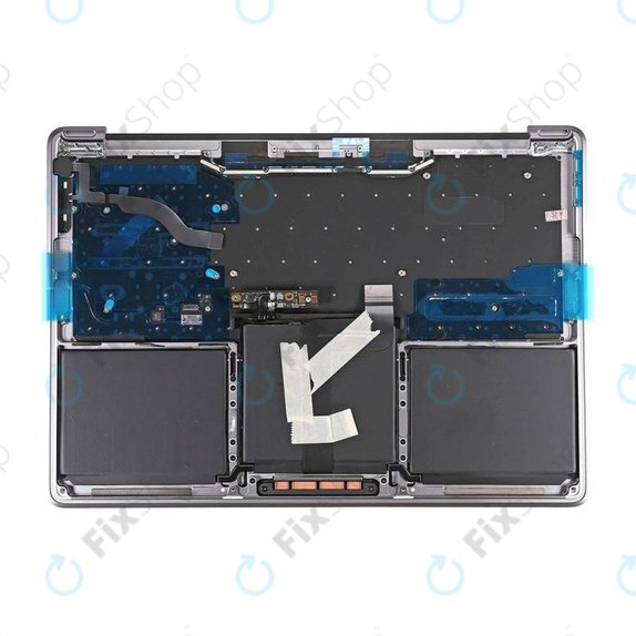 Горна рамка с клавиатура, микрофон, тъчпад и говорители за MacBook Pro 13" A1708 (късна 2016 – средата на 2017), US, Space Gray