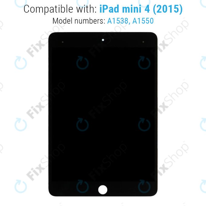 LCD дисплей за iPad Mini 4, Black, Тъчскрийн без рамка