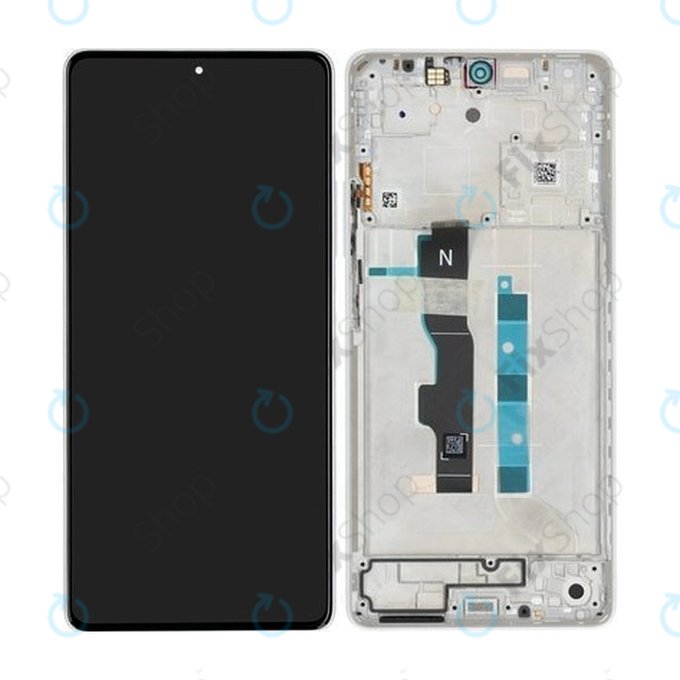 Дисплей за Xiaomi Redmi Note 13 5G 2312DRAABC, Arctic White, Тъчскрийн с рамка, 5600040N1700 Genuine Service Pack
