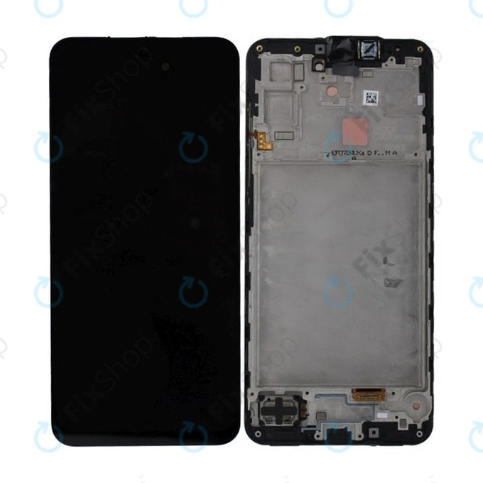 Дисплей за Samsung A17 A176B, Black, Тъчскрийн с рамка, GH82-38045A Genuine Service Pack
