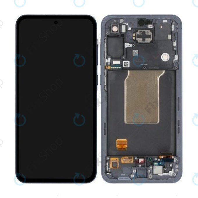 дисплей за Samsung A55 A556B, Тъчскрийн и рамка, GH82-34305A, Awesome Navy, Genuine Service Pack