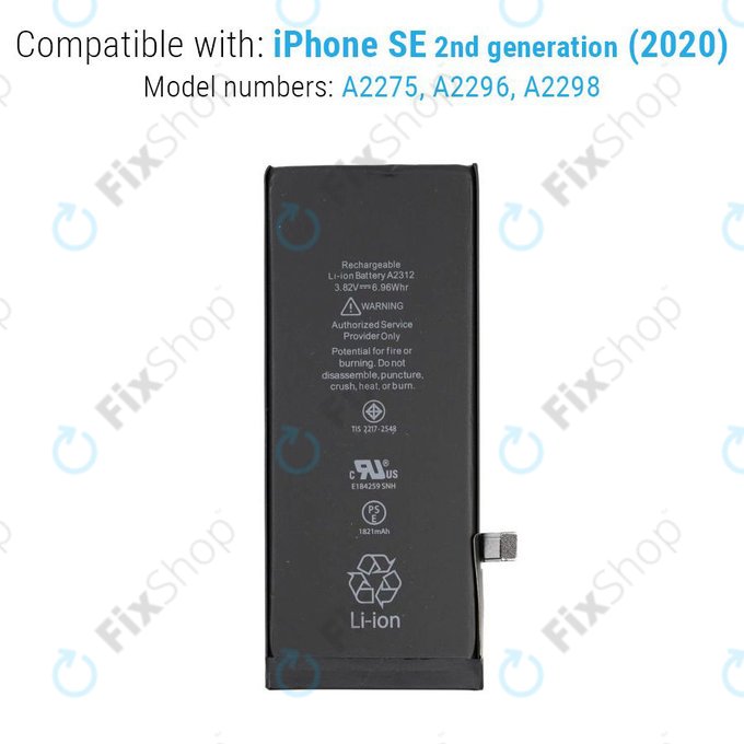 Батерия за iPhone SE (2nd Gen 2020), 1821mAh, A2312, Service Pack