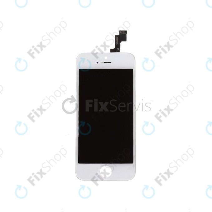 Дисплей за iPhone 5S, SE, White, Тъчскрийн с рамка