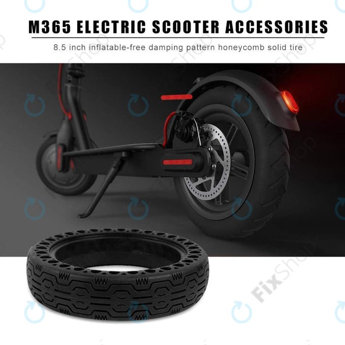 Издръжлива напълно безкамерна гума (Type 2) за Xiaomi Mi Electric Scooter 1S, 2 M365, Essential, Pro, Pro 2, черен, Black